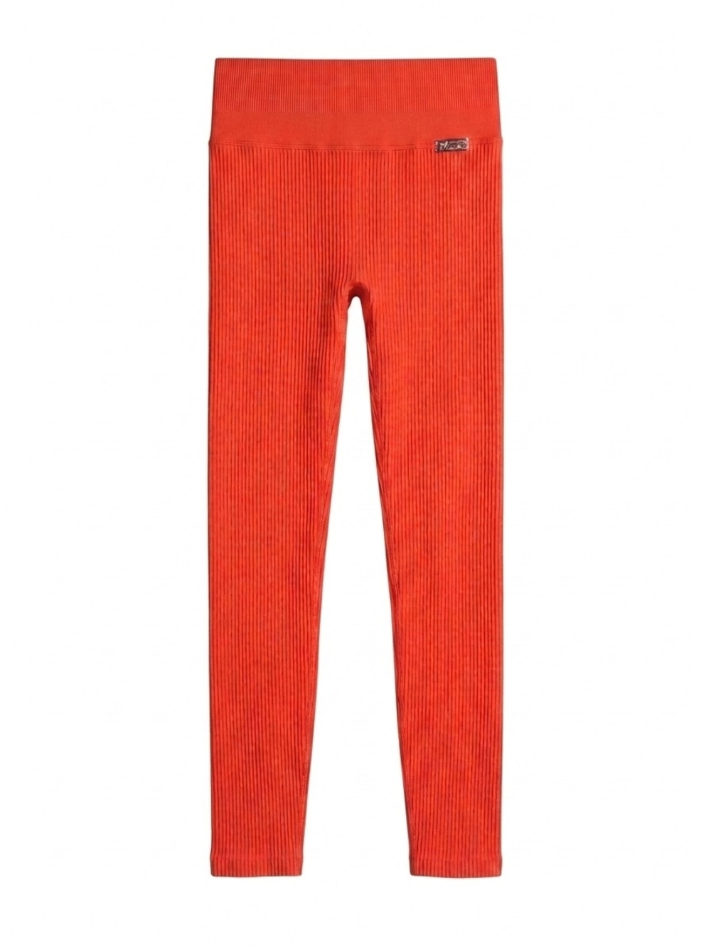 Bombshell Sportswear Ribbed Leggings - Orange-Red